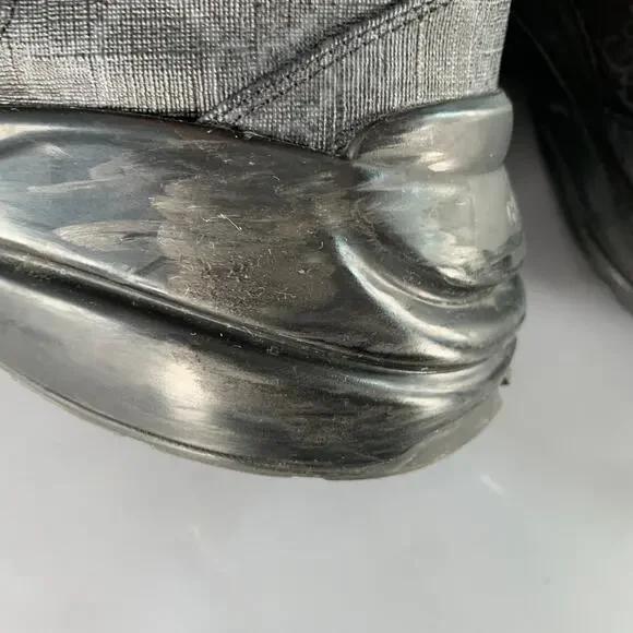 GUCCI Size 10.5 Guccissima Black Grey Monogram Sneakers